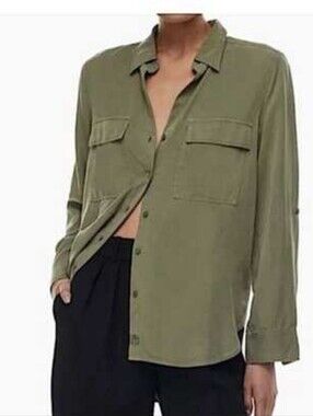 Babaton Olive Utility Shirt Jacket